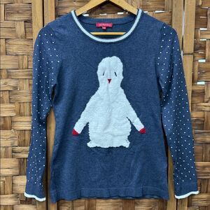 Women’s Blue and White  San Francisco Christmas sweater